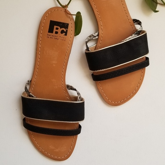 BC Footwear Shoes - BC | Faux Leather Slide Sandals